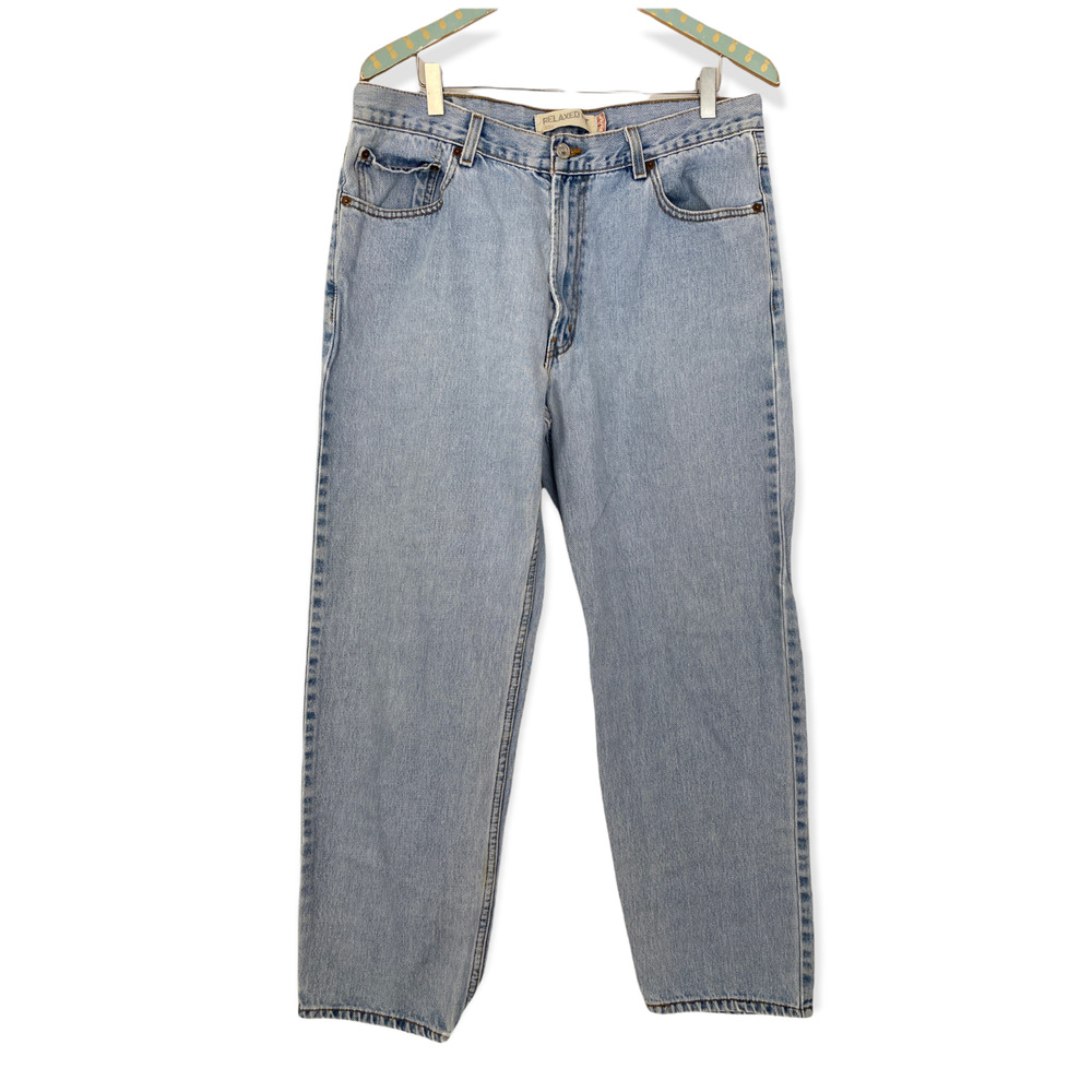 Levis‎ 550 Relaxed Fit Jeans Mens 36x32 Fits Like 34x31 Light Wash Vintage Worn